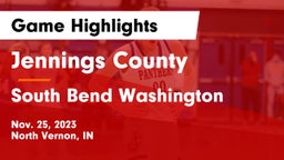 Jennings County  vs South Bend Washington Game Highlights - Nov. 25, 2023