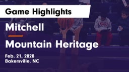 Mitchell  vs Mountain Heritage  Game Highlights - Feb. 21, 2020