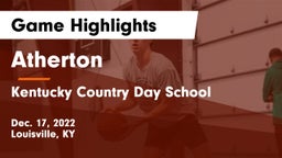 Atherton  vs Kentucky Country Day School Game Highlights - Dec. 17, 2022