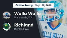 Recap: Walla Walla  vs. Richland  2018