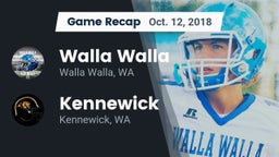 Recap: Walla Walla  vs. Kennewick  2018