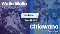 Matchup: Walla Walla High vs. Chiawana  2019