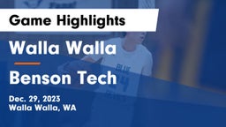 Walla Walla  vs Benson Tech  Game Highlights - Dec. 29, 2023