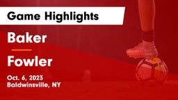 Baker  vs Fowler Game Highlights - Oct. 6, 2023