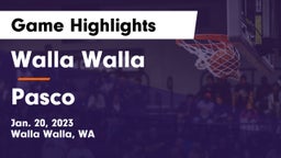 Walla Walla  vs Pasco  Game Highlights - Jan. 20, 2023