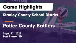 Stanley County School District vs Potter County Battlers Game Highlights - Sept. 22, 2022