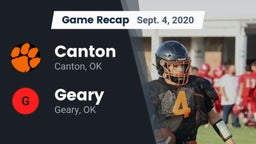 Recap: Canton  vs. Geary  2020