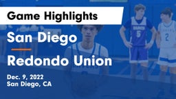 San Diego  vs Redondo Union  Game Highlights - Dec. 9, 2022
