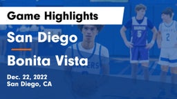 San Diego  vs Bonita Vista  Game Highlights - Dec. 22, 2022