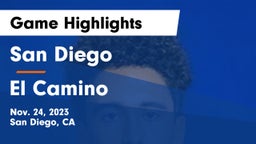 San Diego  vs El Camino  Game Highlights - Nov. 24, 2023