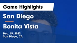 San Diego  vs Bonita Vista  Game Highlights - Dec. 15, 2023