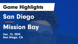 San Diego  vs Mission Bay  Game Highlights - Jan. 12, 2024