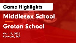 Middlesex School vs Groton School  Game Highlights - Oct. 14, 2022
