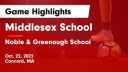 Middlesex School vs Noble & Greenough School Game Highlights - Oct. 22, 2022