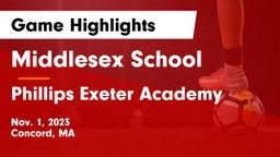 Middlesex School vs Phillips Exeter Academy Game Highlights - Nov. 1, 2023