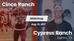 Matchup: Cinco Ranch vs. Cypress Ranch  2017