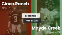 Matchup: Cinco Ranch vs. Mayde Creek  2017