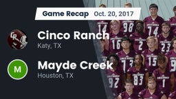Recap: Cinco Ranch  vs. Mayde Creek  2017