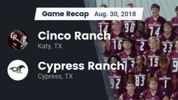 Recap: Cinco Ranch  vs. Cypress Ranch  2018