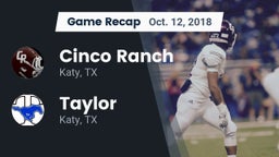 Recap: Cinco Ranch  vs. Taylor  2018