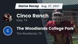 Recap: Cinco Ranch  vs. The Woodlands College Park  2021