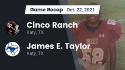 Recap: Cinco Ranch  vs. James E. Taylor  2021