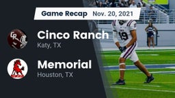 Recap: Cinco Ranch  vs. Memorial  2021
