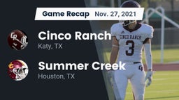 Recap: Cinco Ranch  vs. Summer Creek  2021