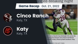 Recap: Cinco Ranch  vs. Katy  2022