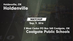 Matchup: Holdenville High vs. Coalgate Public Schools 2016