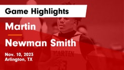 Martin  vs Newman Smith  Game Highlights - Nov. 10, 2023