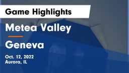 Metea Valley  vs Geneva Game Highlights - Oct. 12, 2022