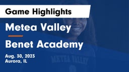 Metea Valley  vs Benet Academy  Game Highlights - Aug. 30, 2023