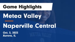 Metea Valley  vs Naperville Central  Game Highlights - Oct. 3, 2023