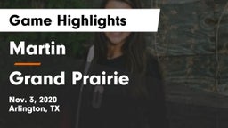 Martin  vs Grand Prairie  Game Highlights - Nov. 3, 2020