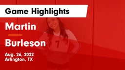 Martin  vs Burleson  Game Highlights - Aug. 26, 2022