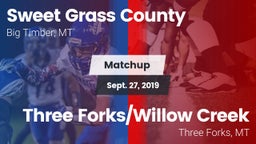 Matchup: Sweet Grass County vs. Three Forks/Willow Creek  2019