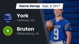 Recap: York  vs. Bruton  2017