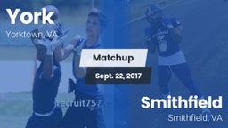 Matchup: York  vs. Smithfield  2017