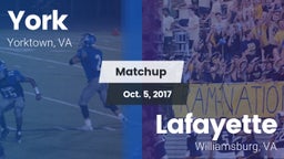 Matchup: York  vs. Lafayette  2017