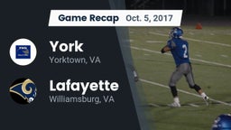 Recap: York  vs. Lafayette  2017