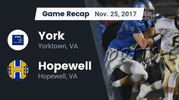 Recap: York  vs. Hopewell  2017
