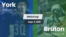Matchup: York  vs. Bruton  2018