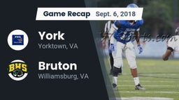 Recap: York  vs. Bruton  2018