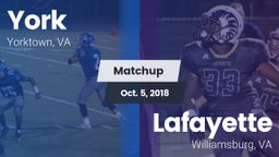 Matchup: York  vs. Lafayette  2018