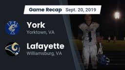 Recap: York  vs. Lafayette  2019