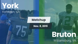 Matchup: York  vs. Bruton  2019