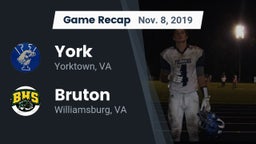 Recap: York  vs. Bruton  2019