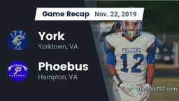 Recap: York  vs. Phoebus  2019