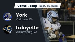 Recap: York  vs. Lafayette  2022